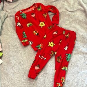 2T Cat & Jack fleece Christmas pajamas